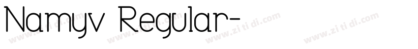 Namyv Regular字体转换